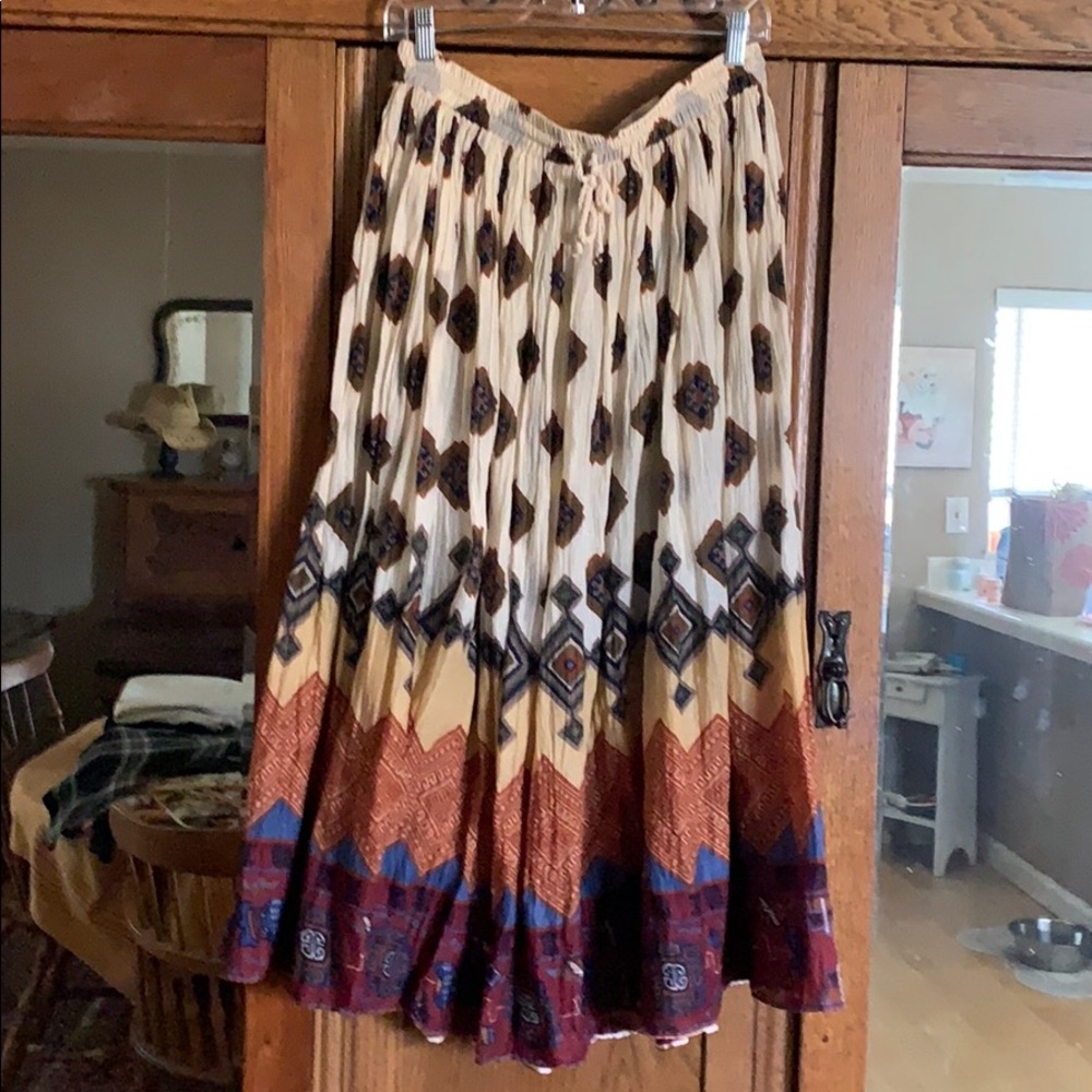 Boho maxi skirt.  100% cotton.